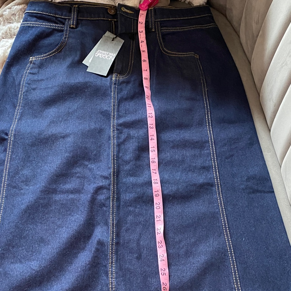 Johnny Was/ Sassoon Dark Blue Maxi Skirt - Picture 10 of 10